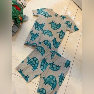 Carter's White and Teal Pajama Set